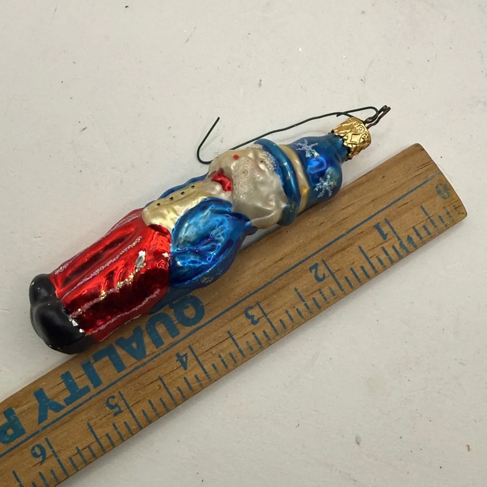 Vtg Inge Glas Germany Glass Ornament Uncle Sam Patriotic Christmas Collectible